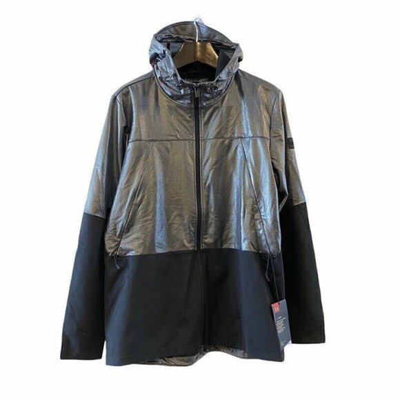 NEW Under Armour Hybrid Windbreaker Black Hood Large - Picture 1 of 11